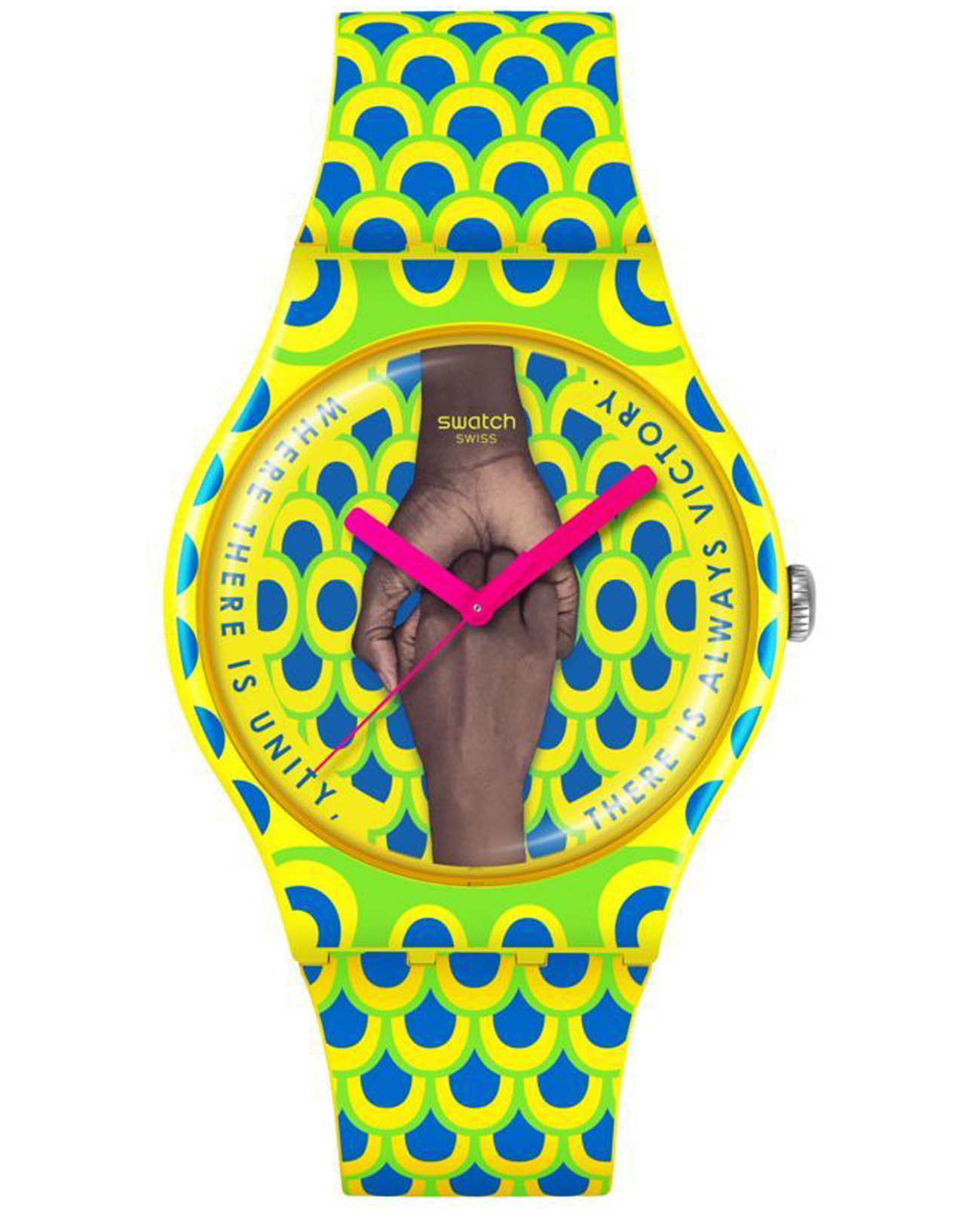 Swatch Swatch New Gent Biosourced SO29Z148  SO29Z148 кварцевые мужские часы цветной циферблат, браслет силикон — вид спереди