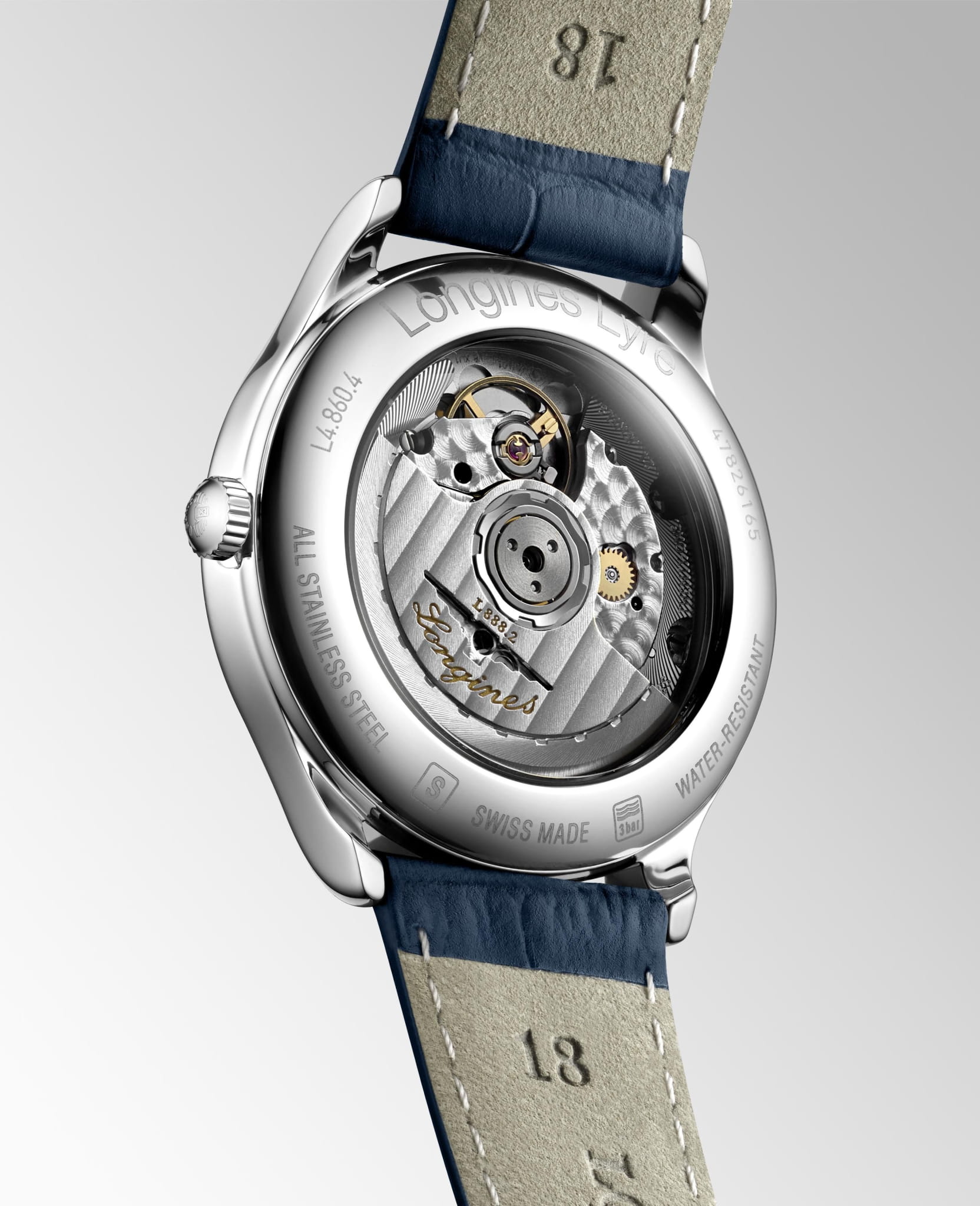 Longines Longines Lyre L4.860.4.92.2, lyre швейцария мужские часы на браслете кожаный боковой вид