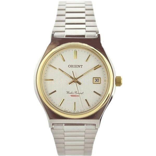 Orient Orient UN3T001W (FUN3T001W)  FUN3T001W  мужские часы белый циферблат, браслет  — вид спереди