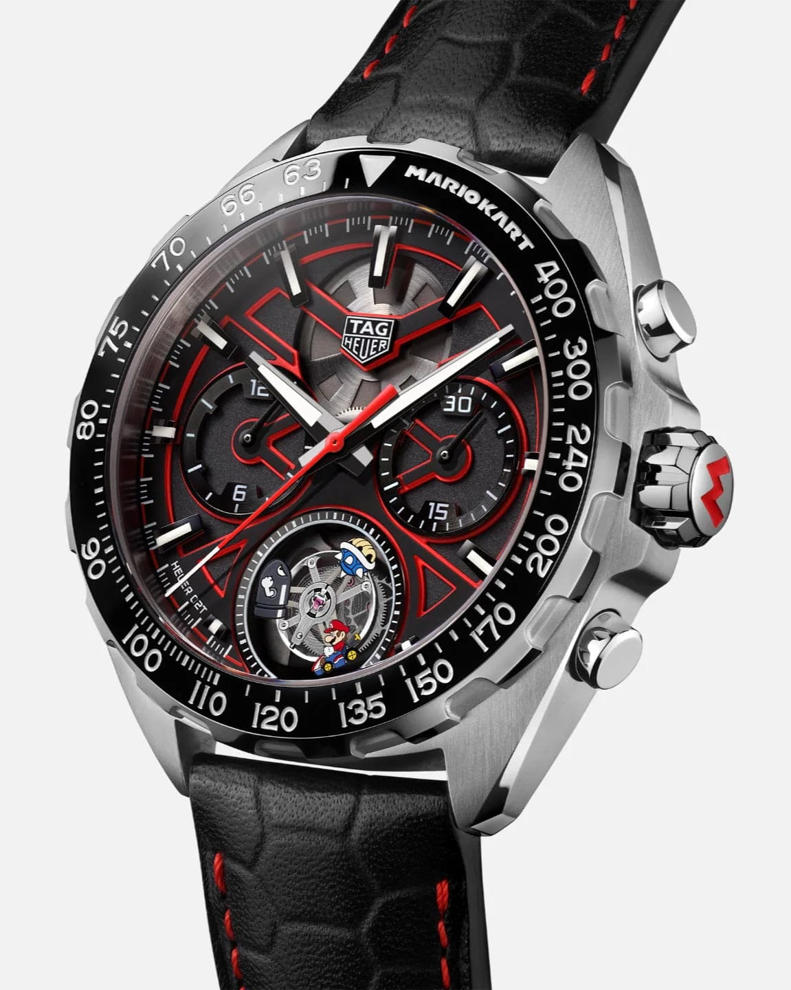 TAG Heuer TAG Heuer Formula 1 x Mario Kart CAZ5080.FC6517, formula 1 швейцария мужские часы на браслете кожаный боковой вид