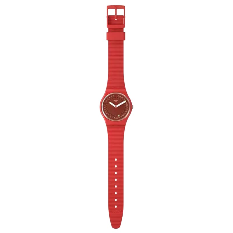 Оригинальные часы Swatch Swatch Gent Biosourced Standart SO28R400 кварцевые калибр механизма  общий вид