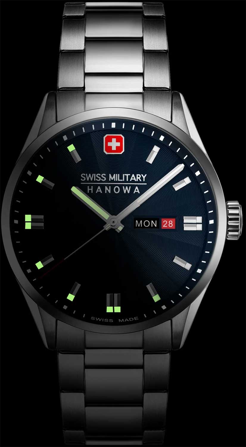 Swiss Military Hanowa Swiss Military Hanowa Maxed SMWGH0001602,  швейцария мужские часы на браслете нержавеющая сталь боковой вид