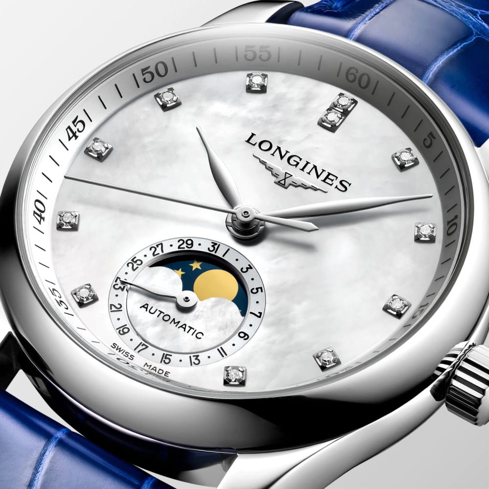 Longines Longines Master Collection L2.409.4.87.0  — детали корпуса и кожаный