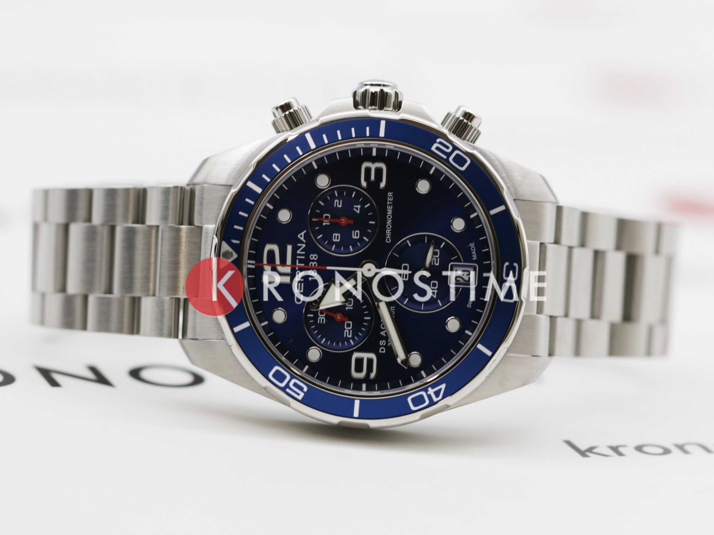 Certina Certina DS Action Chrono COSC C032.434.11.047.00,  швейцария мужские часы на браслете нержавеющая сталь боковой вид