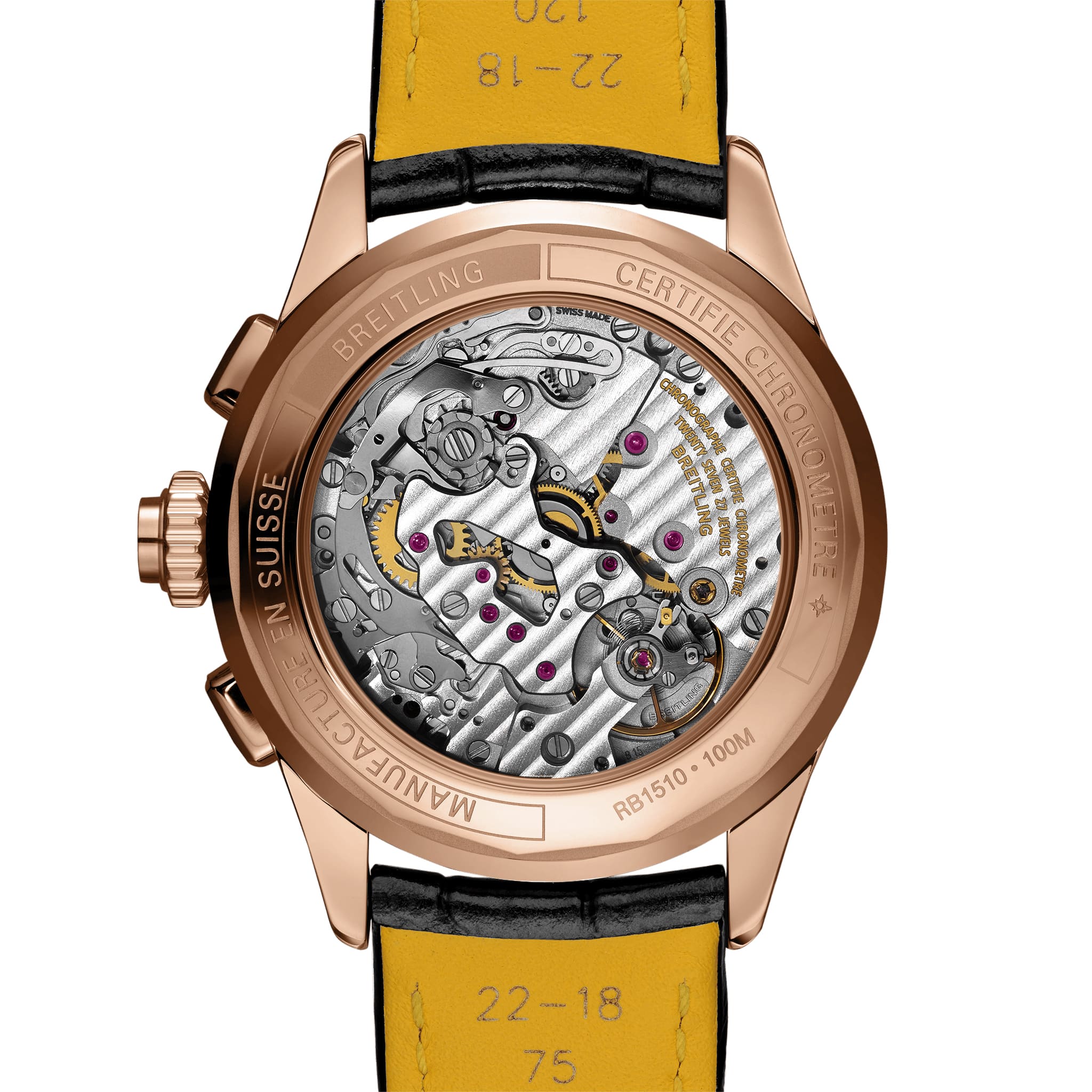 Оригинальные часы Breitling Breitling Premier B15 Duograph 42 RB1510251B1P1 механические калибр механизма мануфактурный механизм breitling caliber b15 общий вид