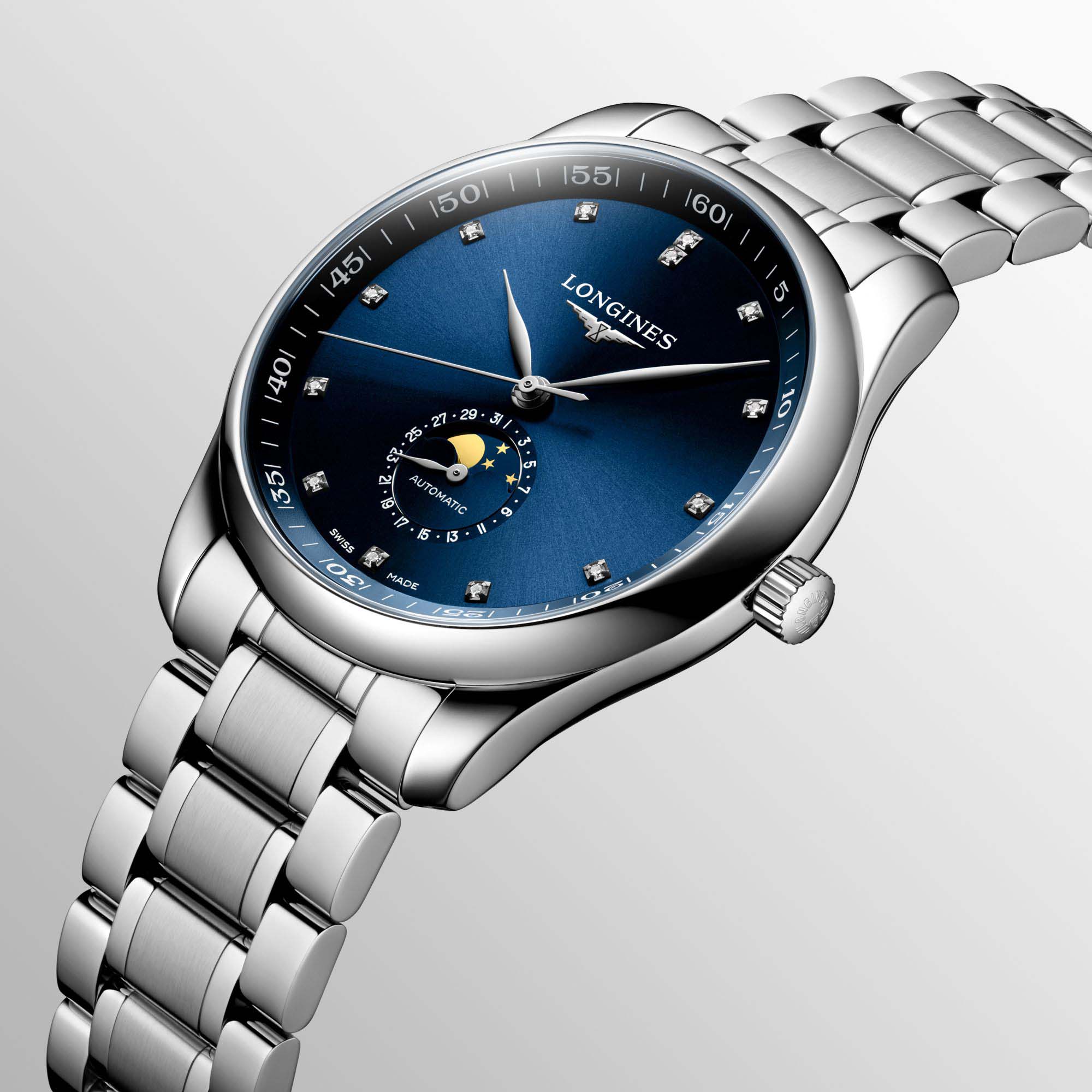 Оригинальные часы Longines Longines Master Collection L2.919.4.97.6 механические калибр механизма l899 общий вид