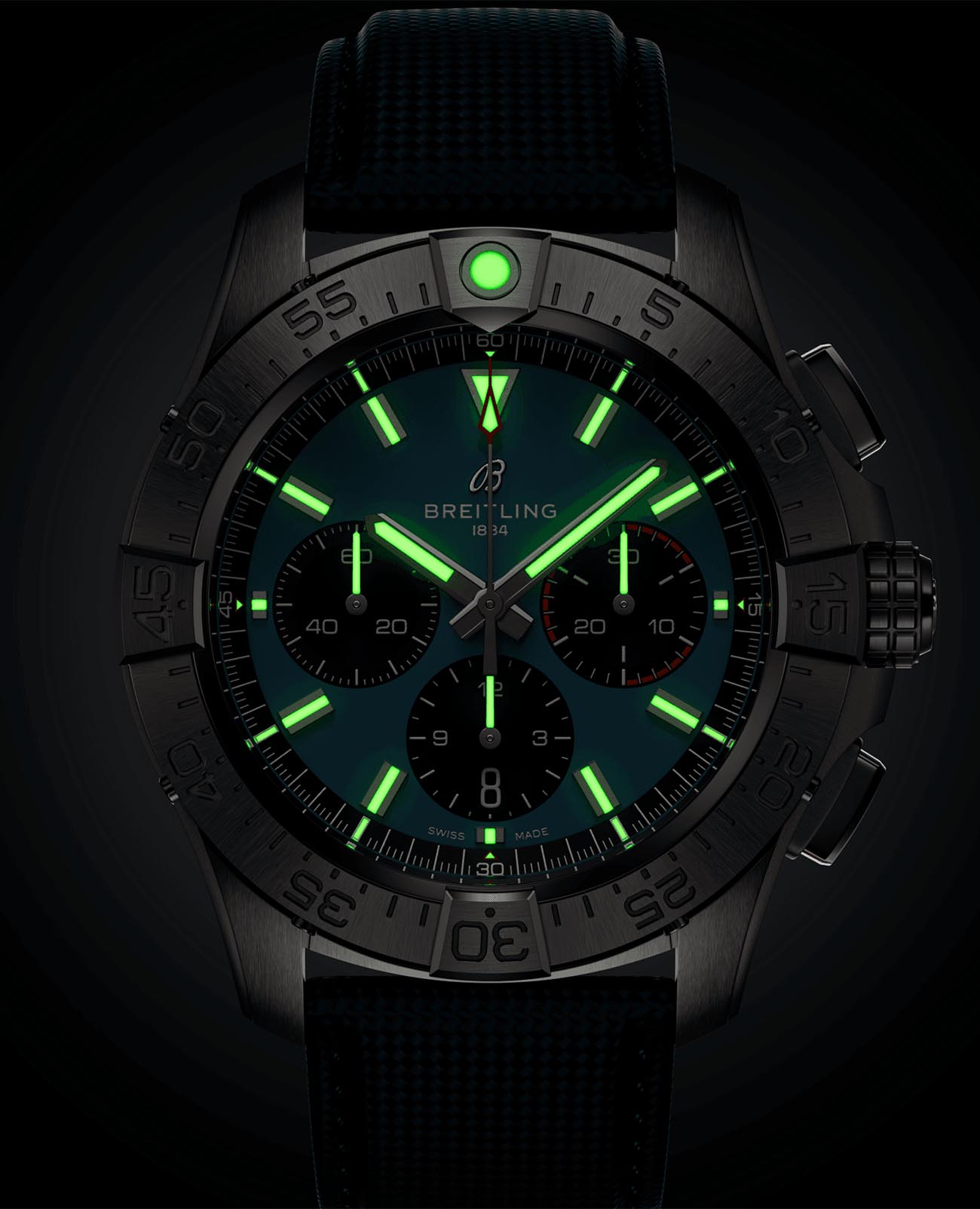 Breitling Breitling Avenger B01 Chronograph 44 AB0147101C1X1 мужские часы голубой циферблат на запястье