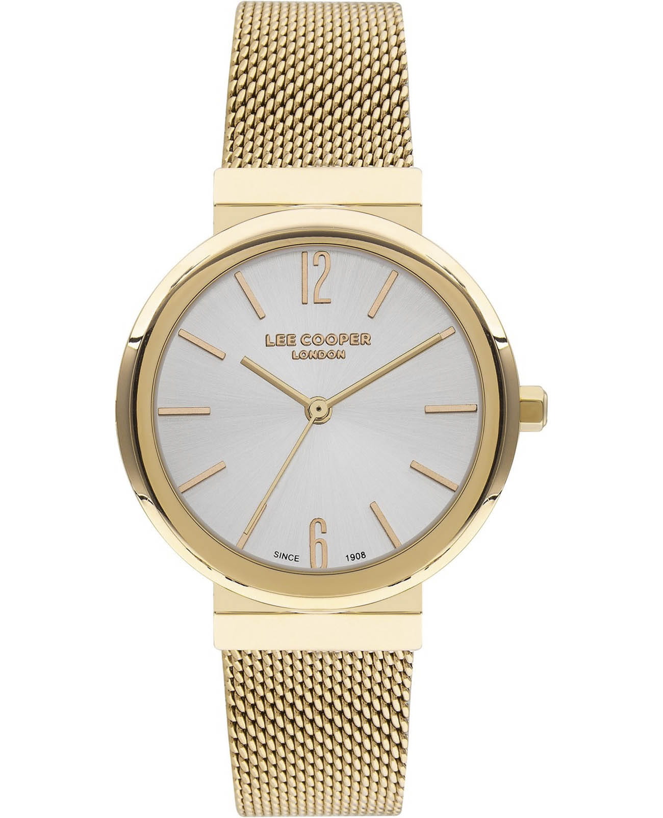 Lee Cooper Lee Cooper LC07623.130  LC07623.130 кварцевые женские часы серебристый циферблат, браслет нержавеющая сталь с ip-покрытием — вид спереди