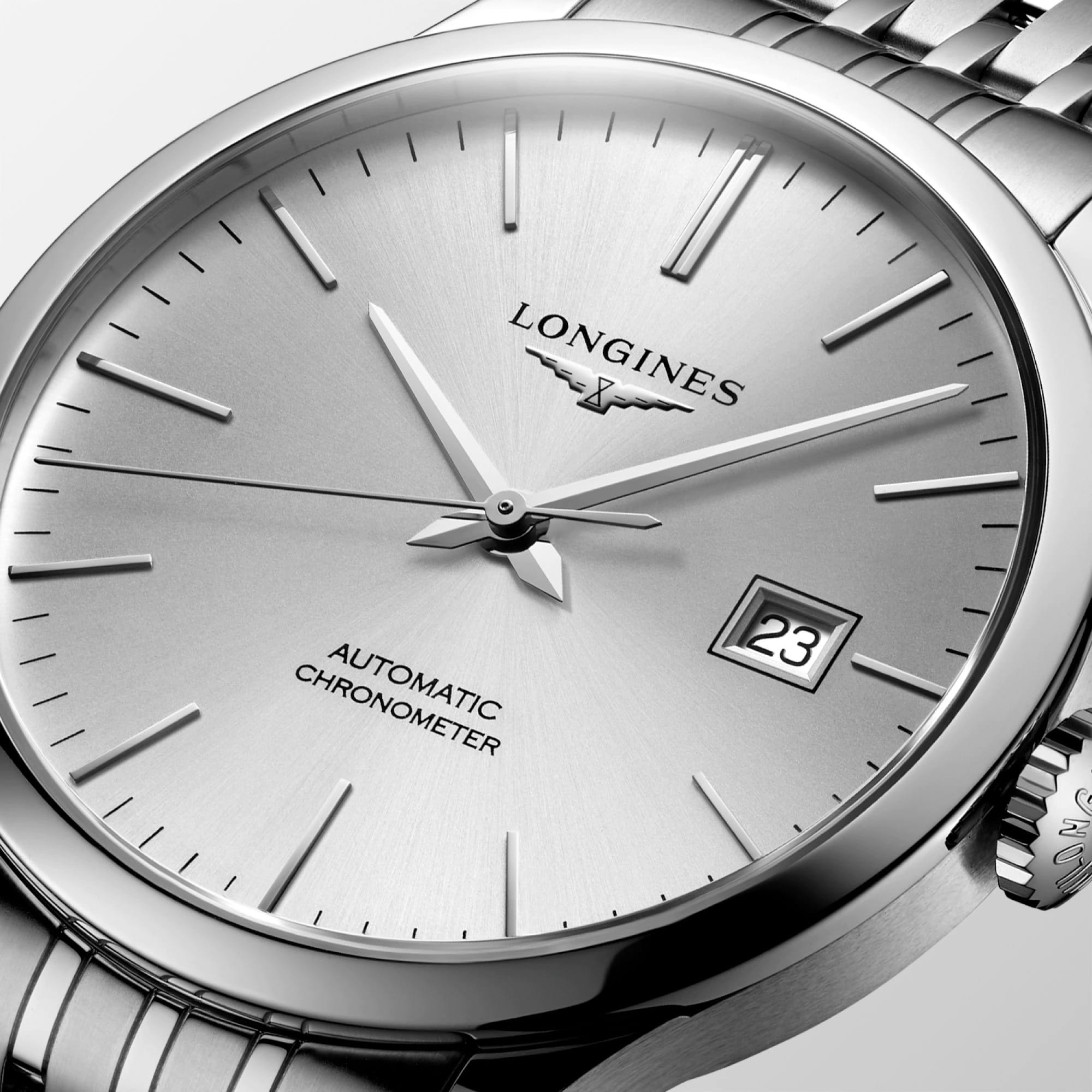 Longines Longines Record Collection L2.821.4.72.6 мужские часы  циферблат на запястье
