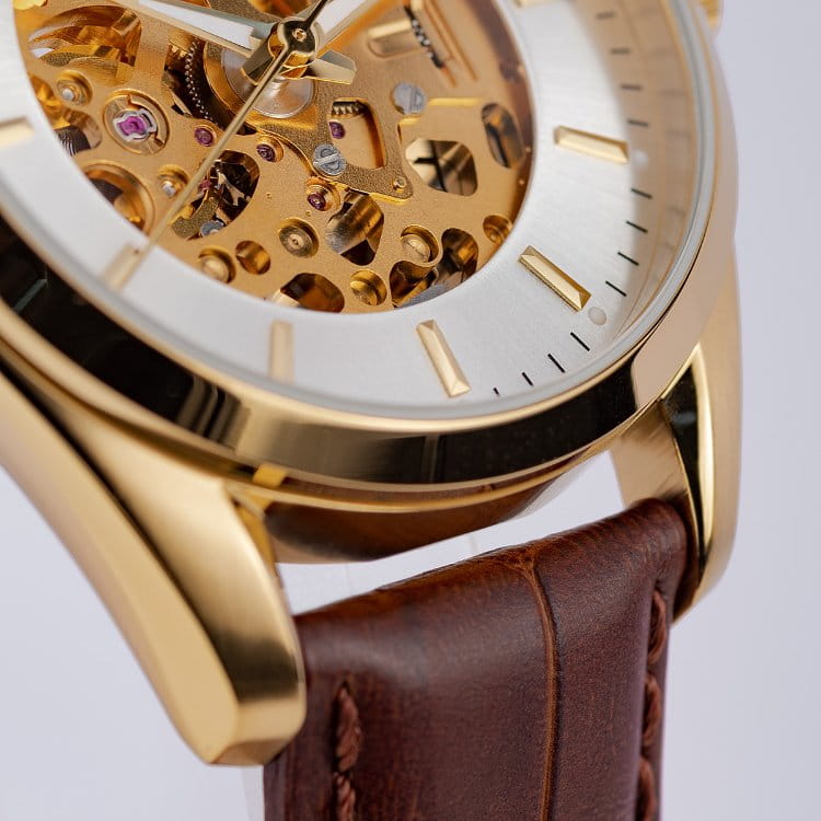 Jacques Lemans Jacques Lemans Automatic 1-2087E,  австрия мужские часы на браслете кожаный боковой вид