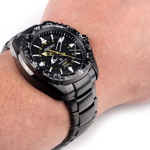 Seiko Seiko Prospex SUN047P1, prospex япония мужские часы на браслете сталь c pvd покрытием боковой вид