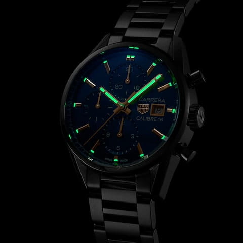 TAG Heuer TAG Heuer Carrera CBK2115.BA0715 механические мужские часы часы крупный план синий циферблата