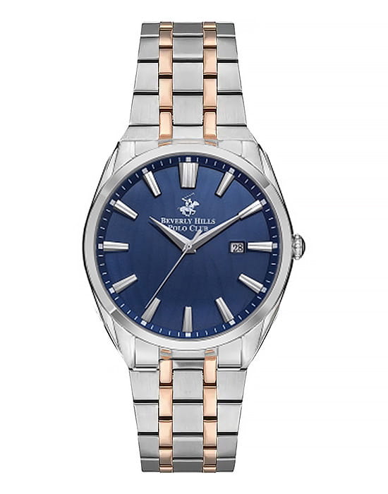 Beverly Hills Polo Club Beverly Hills Polo Club BP3356X.590  BP3356X.590 кварцевые мужские часы синий циферблат, браслет нержавеющая сталь — вид спереди