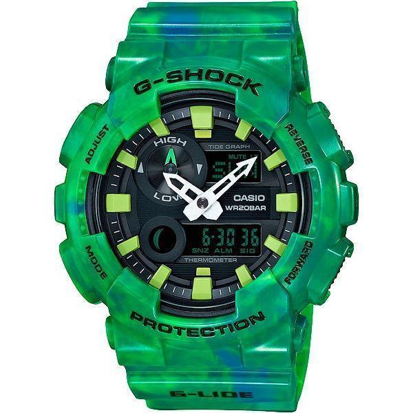 Casio Casio G-Shock GAX-100MB-3A  GAX-100MB-3A электронные мужские часы черный циферблат, браслет пластик — вид спереди