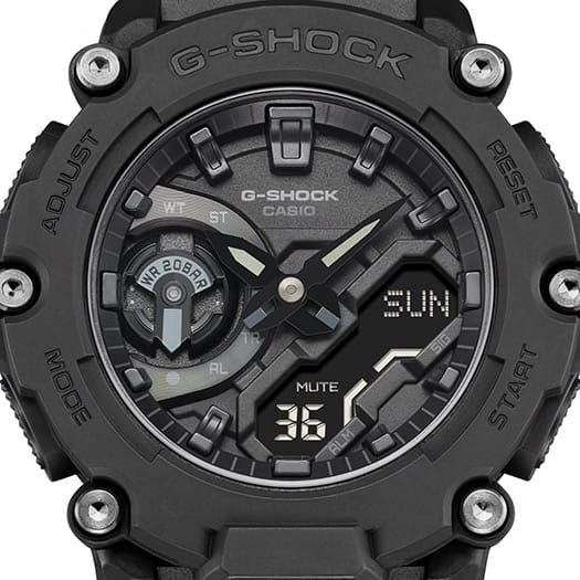Оригинальные часы Casio Casio G-Shock GA-2200BB-1ADR (GA-2200BB-1AER) электронные калибр механизма  общий вид
