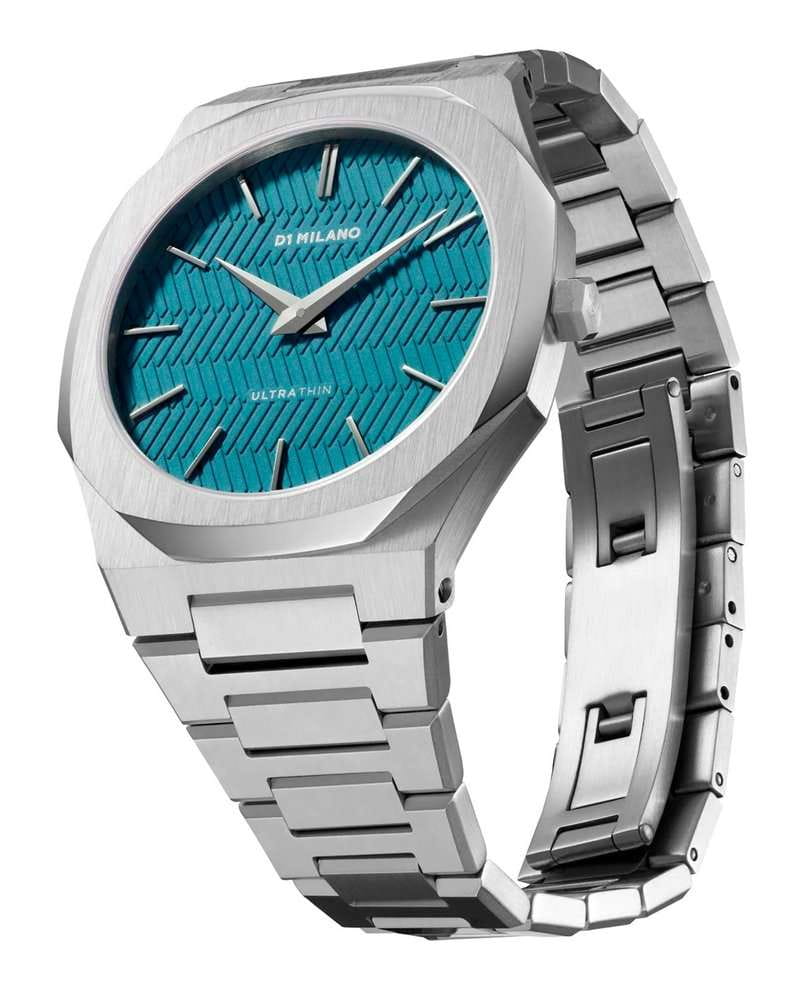 D1 Milano D1 Milano Ultra Thin UTBU04 мужские часы бирюзовый циферблат на запястье