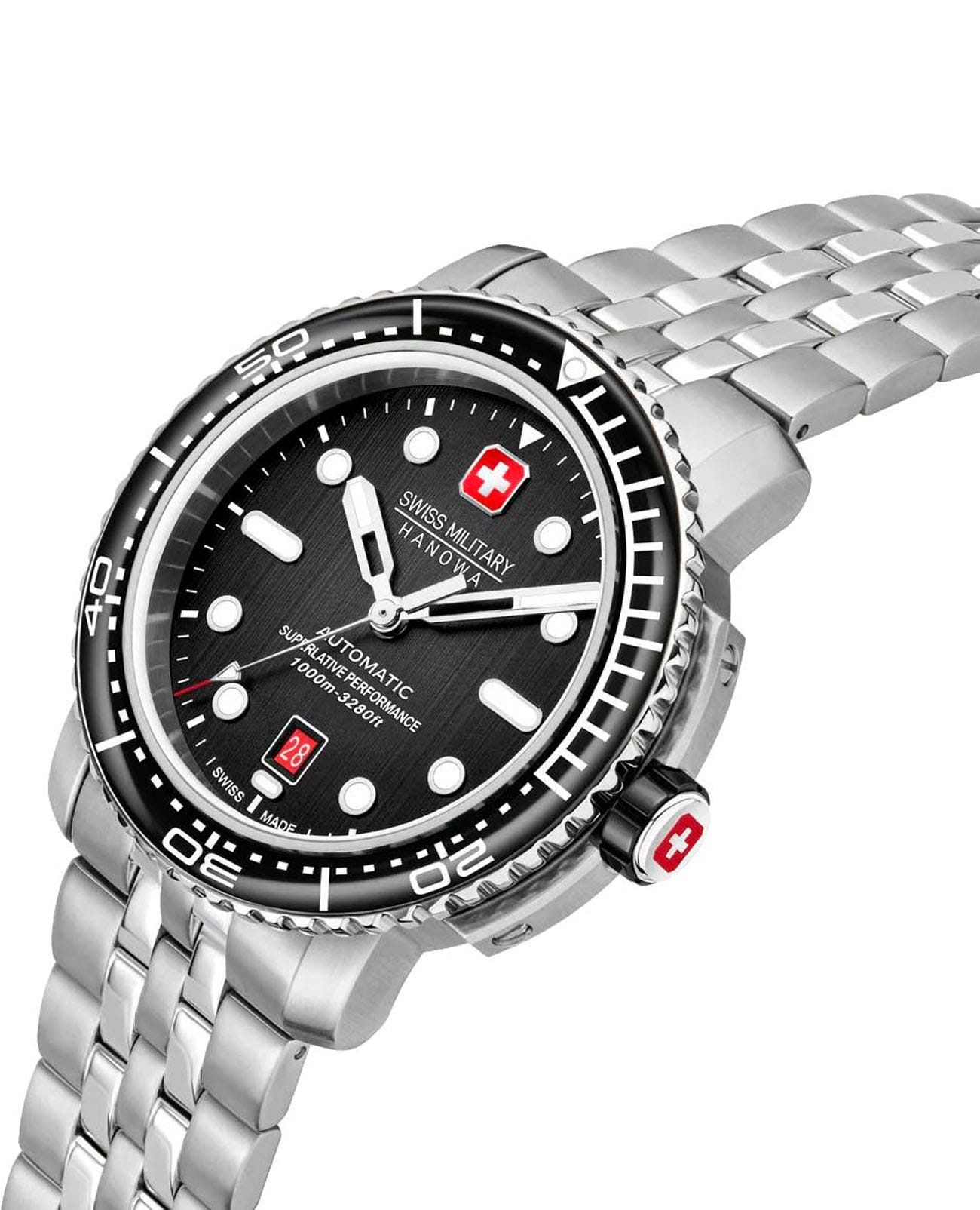 Swiss Military Hanowa Swiss Military Hanowa Maitre Plongeur SMWGL0002001-SET мужские часы черный циферблат на запястье