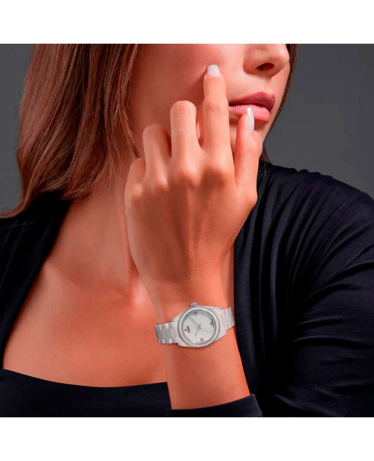 Swiss Military Hanowa Swiss Military Hanowa Swiss Recruit Lady Ceramic SMWLG0005101 кварцевые женские часы часы крупный план перламутровый циферблата