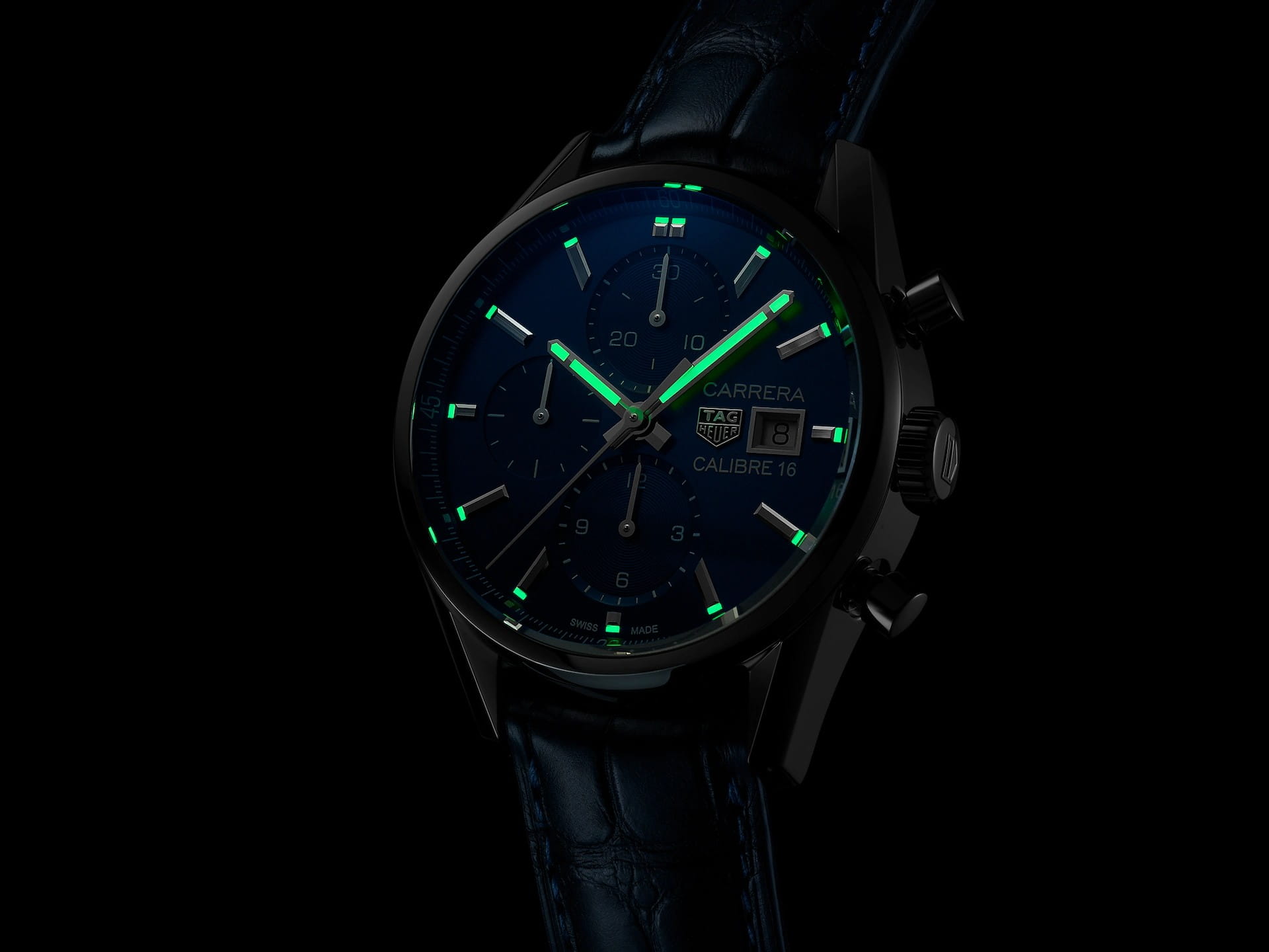 TAG Heuer TAG Heuer Carrera CBK2112.FC6292 механические мужские часы часы крупный план синий циферблата