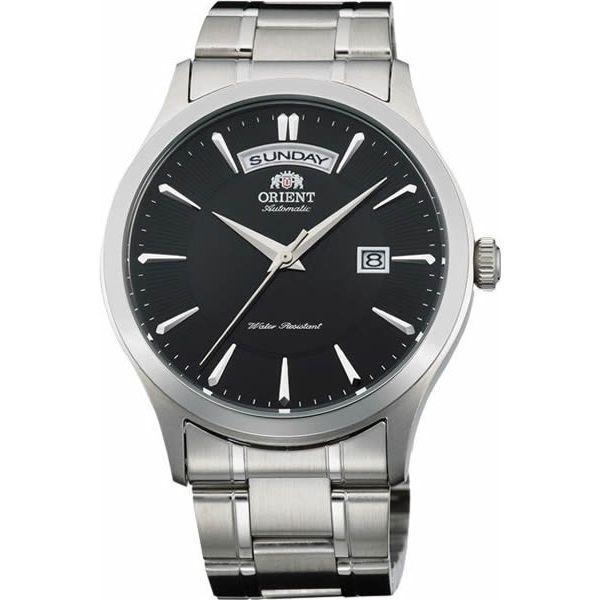 Orient Orient EV0V001B (FEV0V001B)  FEV0V001B механические мужские часы черный циферблат, браслет  — вид спереди