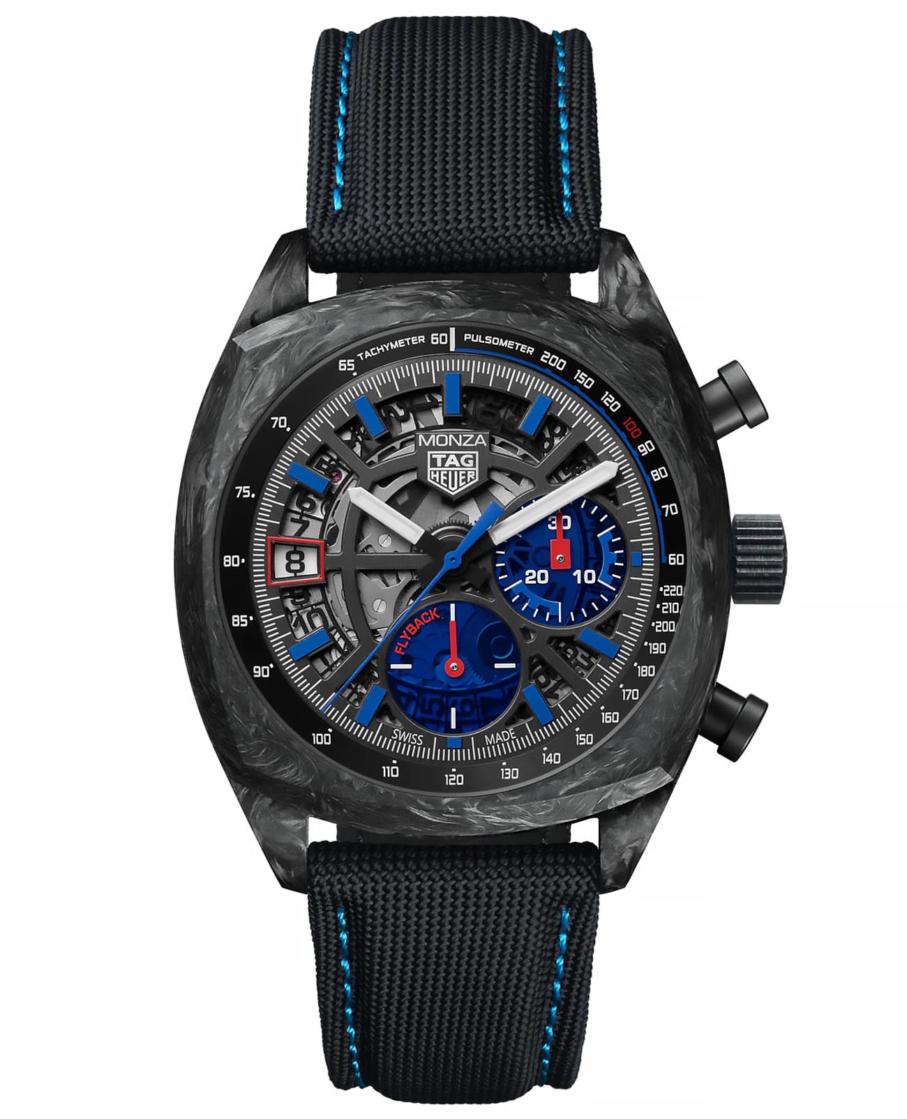 TAG Heuer TAG Heuer Monza Flyback Chronometer CR5090.FN6001  CR5090.FN6001 механические мужские часы  циферблат, браслет тканевый — вид спереди