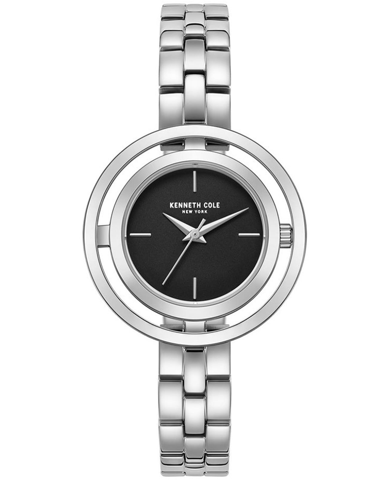 Kenneth Cole Kenneth Cole Classic KCWLG2237104  KCWLG2237104 кварцевые женские часы черный циферблат, браслет нержавеющая сталь — вид спереди