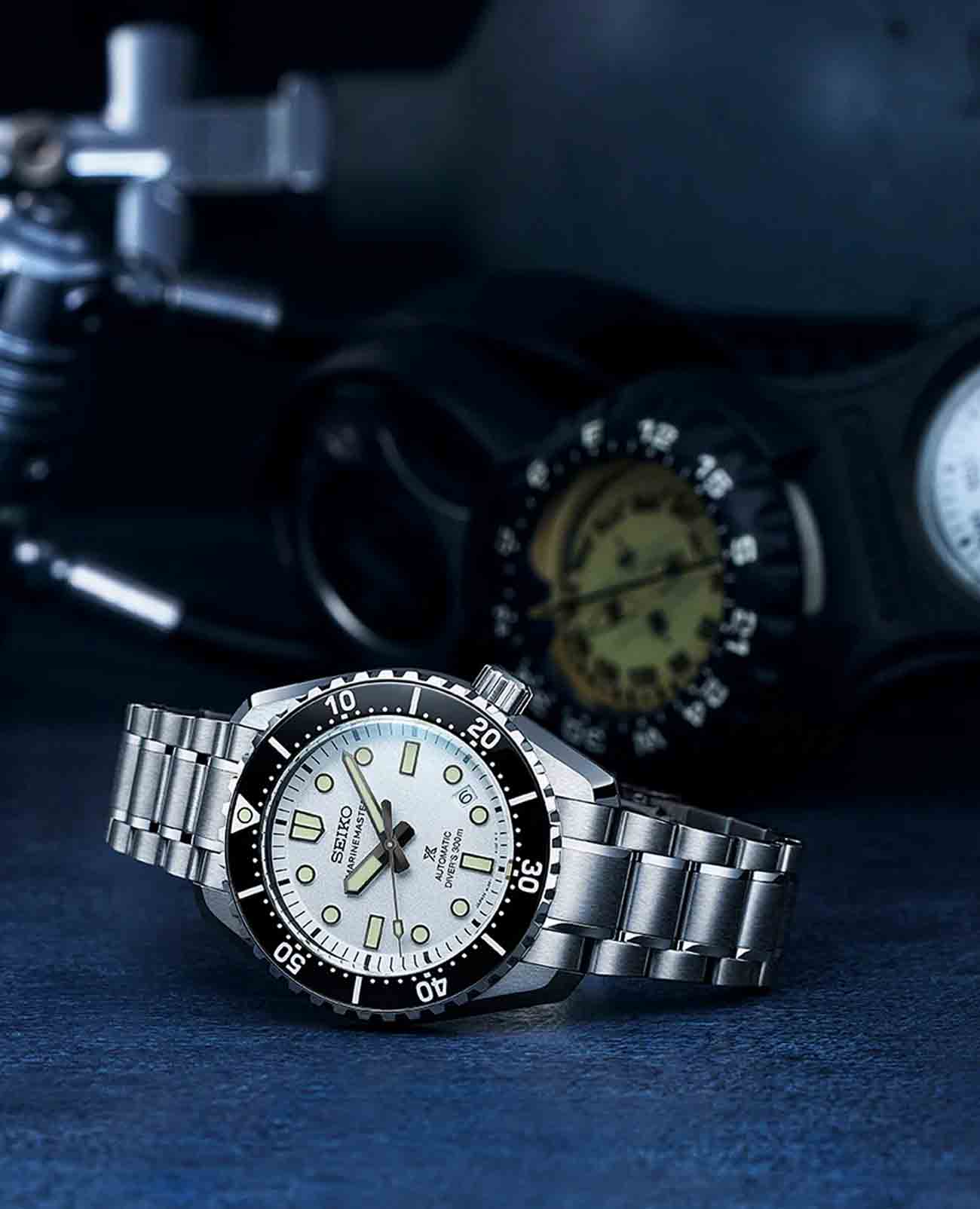 Оригинальные часы Seiko Seiko Prospex Marinemaster SLA077J1 механические калибр механизма 8l35 общий вид