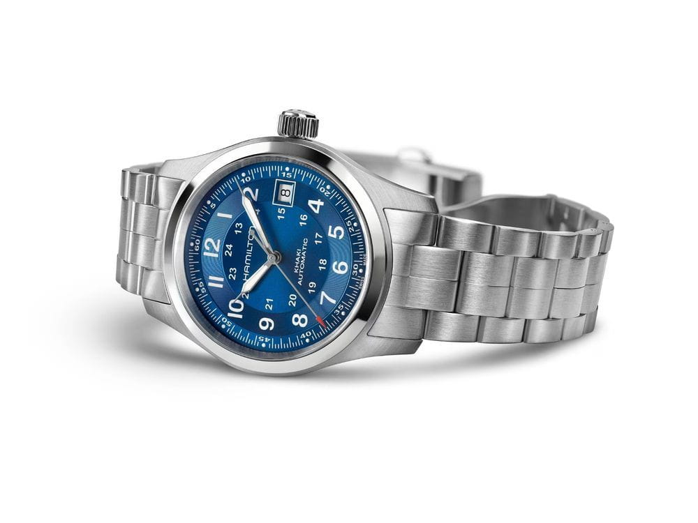 Hamilton Hamilton Khaki Field Auto H70455140, khaki field швейцария мужские часы на браслете нержавеющая сталь боковой вид