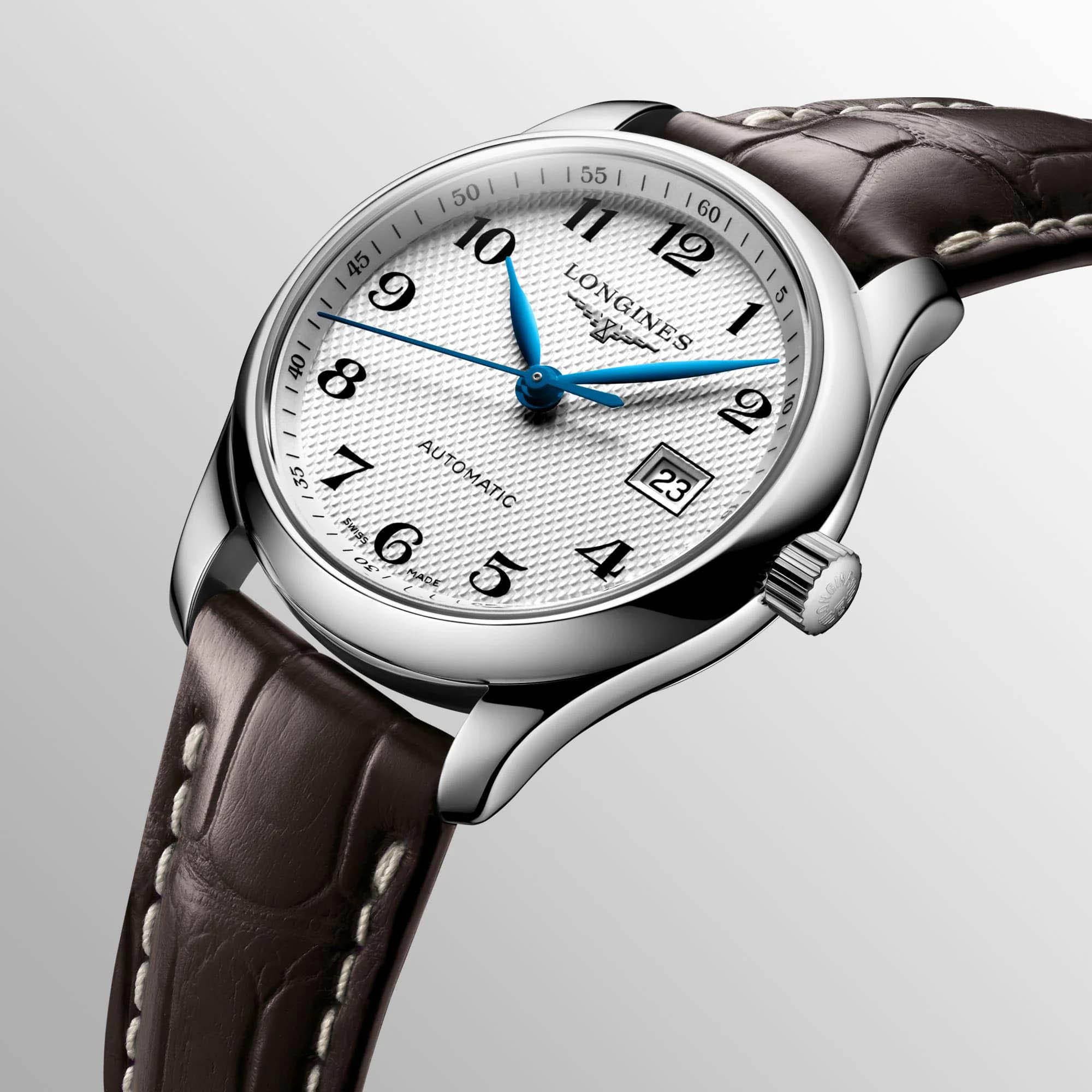 Longines Longines Master Collection L2.257.4.78.3, master collection швейцария женские часы на браслете кожаный боковой вид