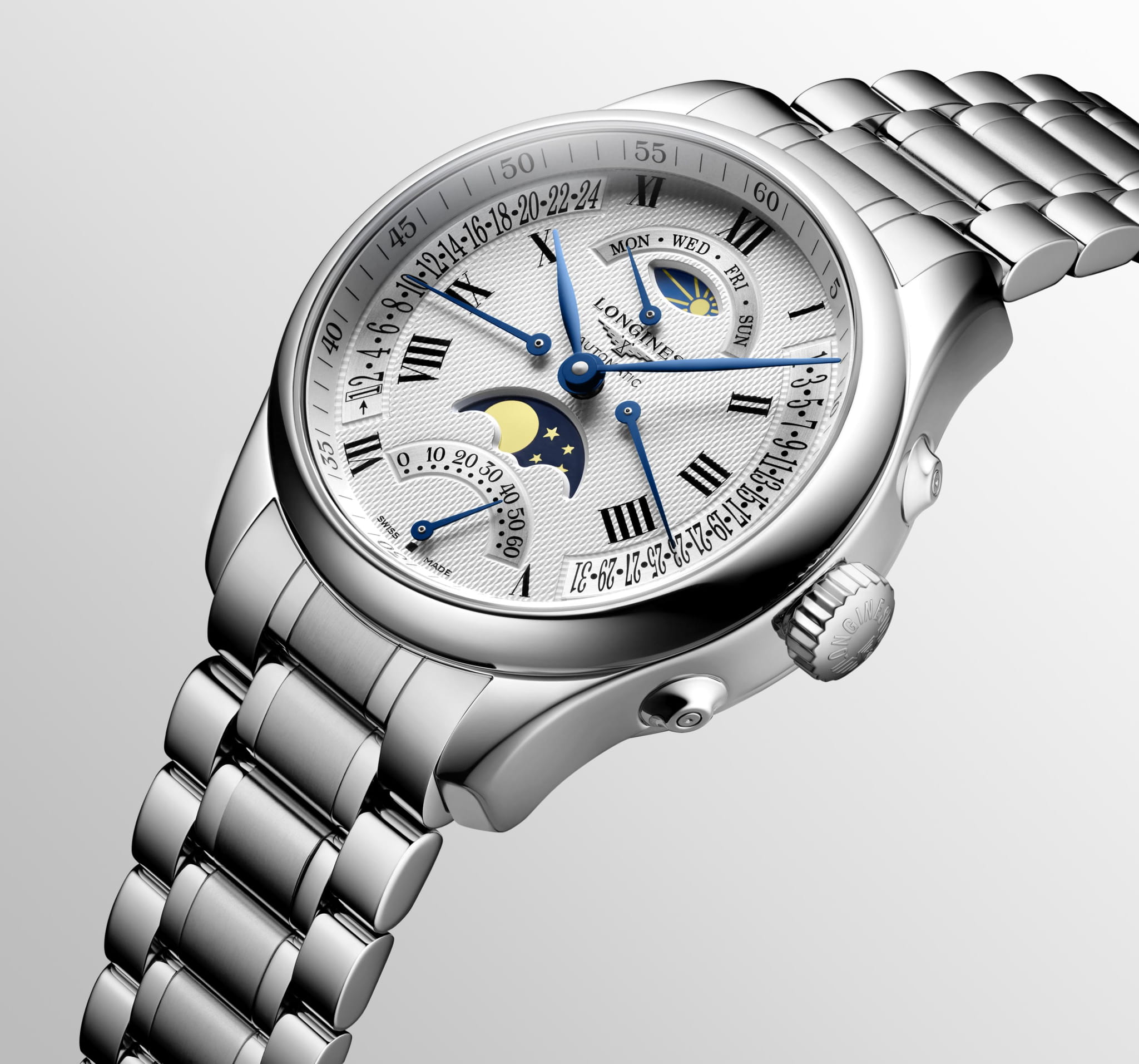 Оригинальные часы Longines Longines Master Collection L2.738.4.71.6 механические калибр механизма l707 общий вид