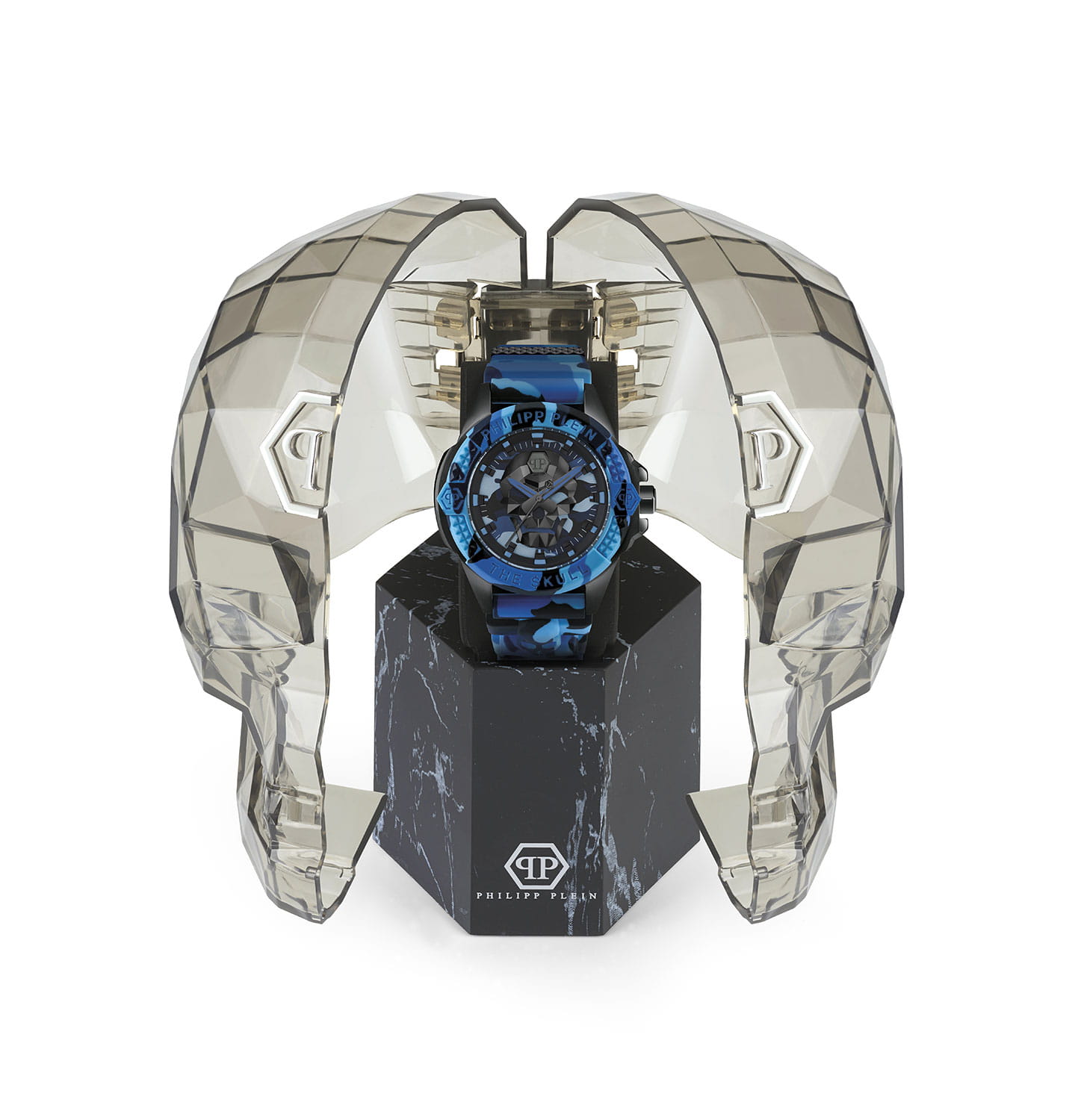 Philipp Plein Philipp Plein The Skull PWAAA1021  - задняя крышка металл сталь корпуса, германия часы