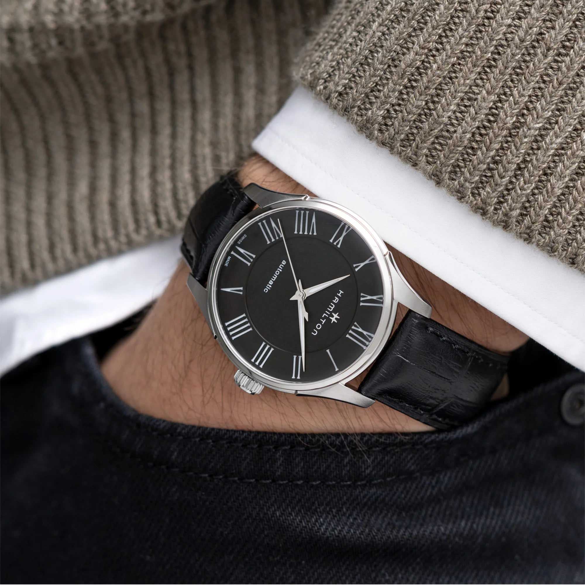 Hamilton Hamilton Jazzmaster Auto H42535730 , наручные мужские часы фото под углом