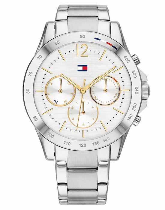 Tommy Hilfiger Tommy Hilfiger Sport 1782194  1782194 кварцевые женские часы белый циферблат, браслет нержавеющая сталь — вид спереди