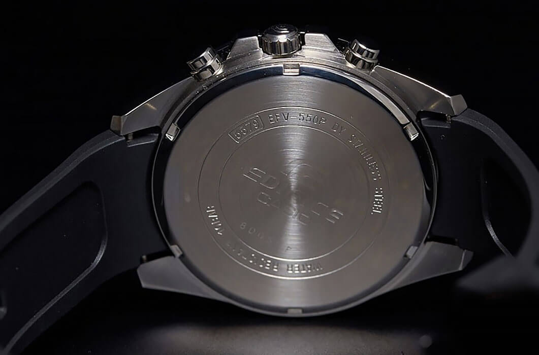 Casio Casio Edifice EFV-550P-1AVUDF (EFV-550P-1A) EFV-550 - задняя крышка сталь металл корпуса, япония часы