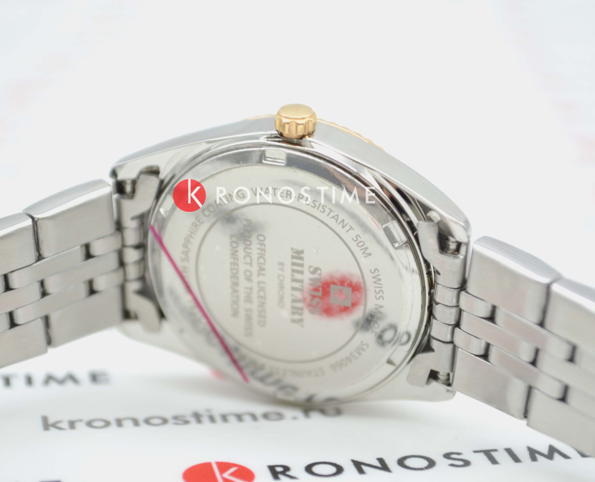 Swiss Military by Chrono Swiss Military by Chrono Сверхточные SM34066.07  - задняя крышка сталь металл корпуса, швейцария часы