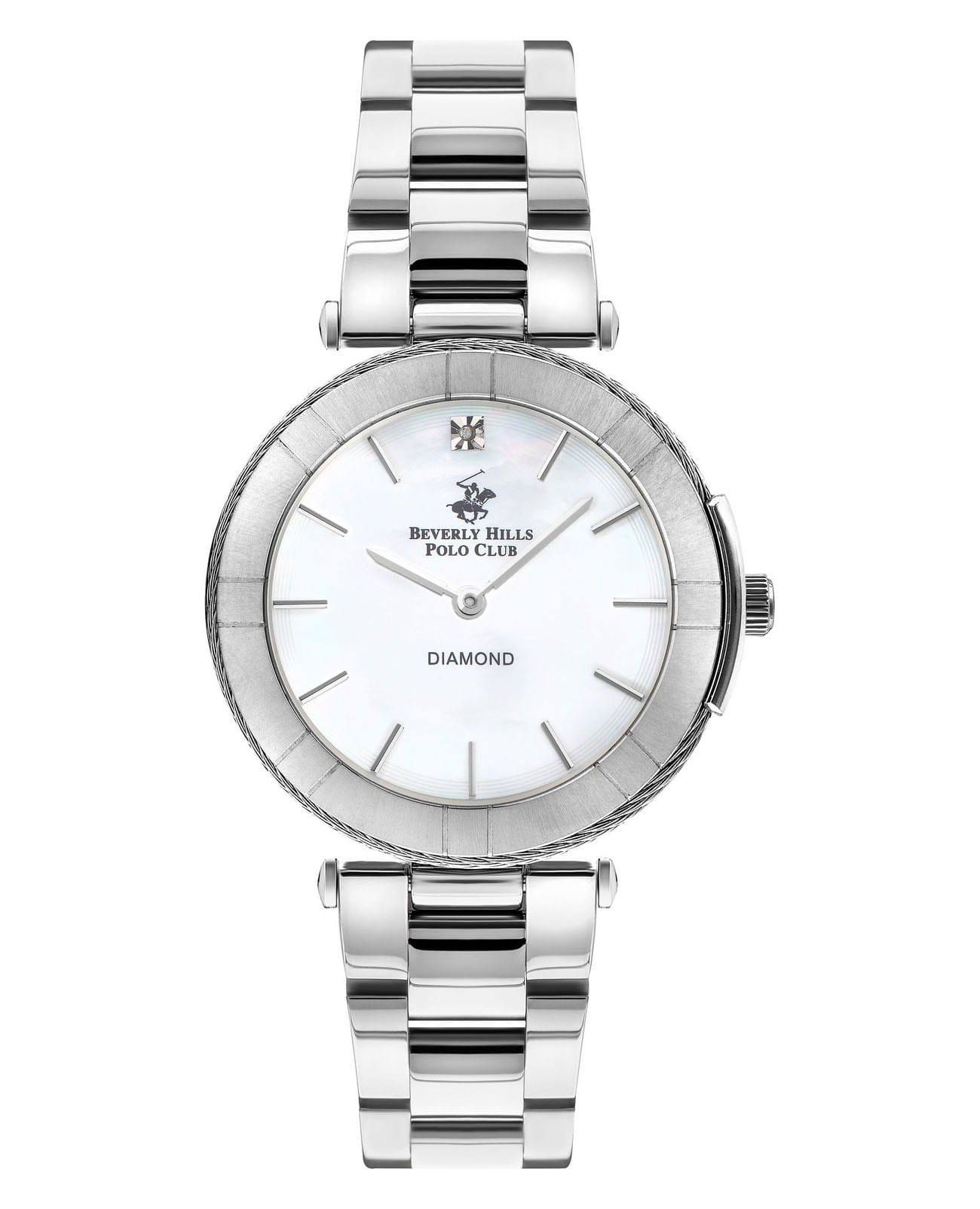 Beverly Hills Polo Club Beverly Hills Polo Club BP3333X.320  BP3333X.320 кварцевые женские часы перламутровый циферблат, браслет нержавеющая сталь — вид спереди