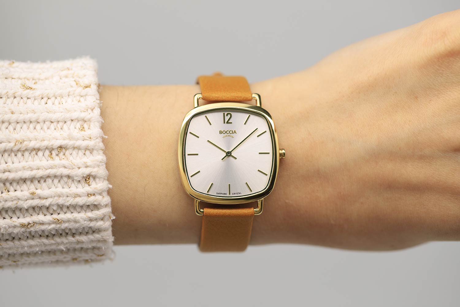 Оригинальные часы Boccia Titanium Boccia Titanium Square 3334-03 кварцевые калибр механизма  общий вид