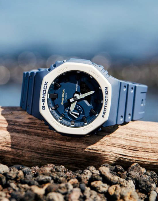 Casio GA-2110ET-2A мужские часы застежка крупным планом