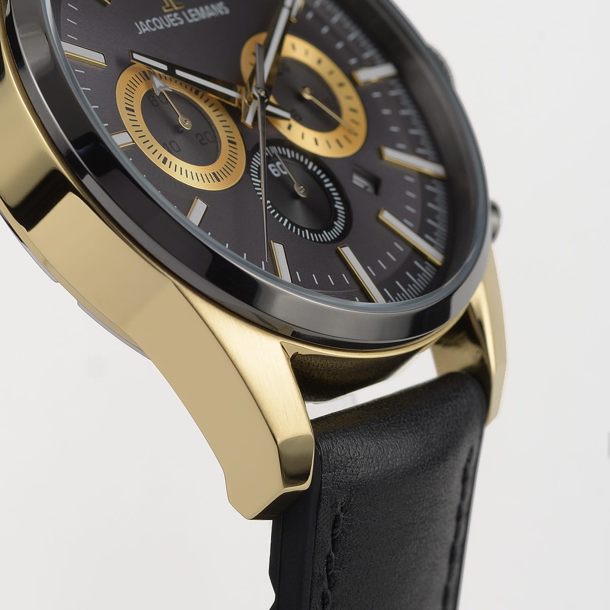 Jacques Lemans Jacques Lemans Sport 1-2119D,  австрия мужские часы на браслете кожа + силикон боковой вид
