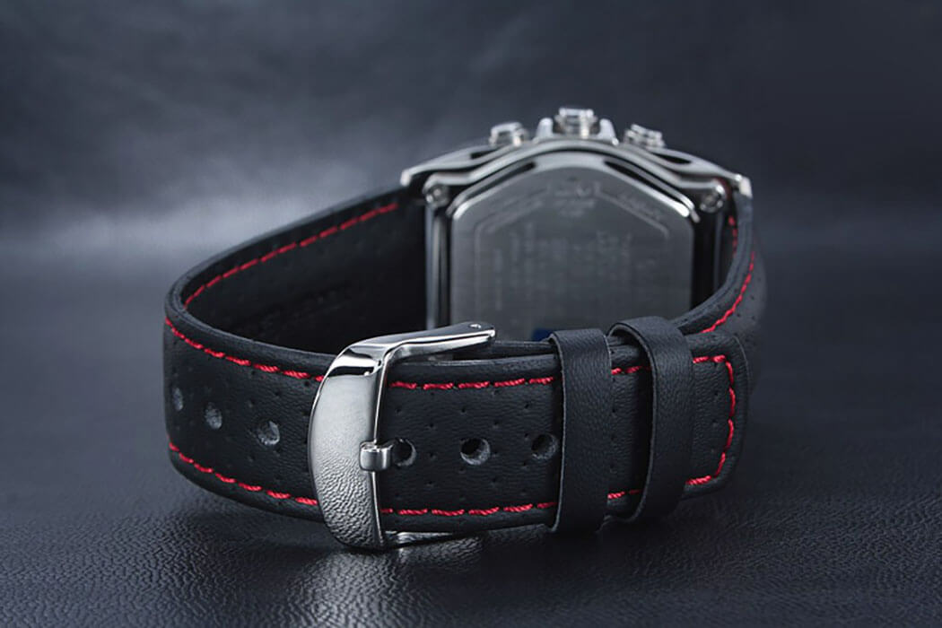 Casio Casio Edifice EFA-120L-1A1 кварцевые мужские часы часы крупный план черный циферблата