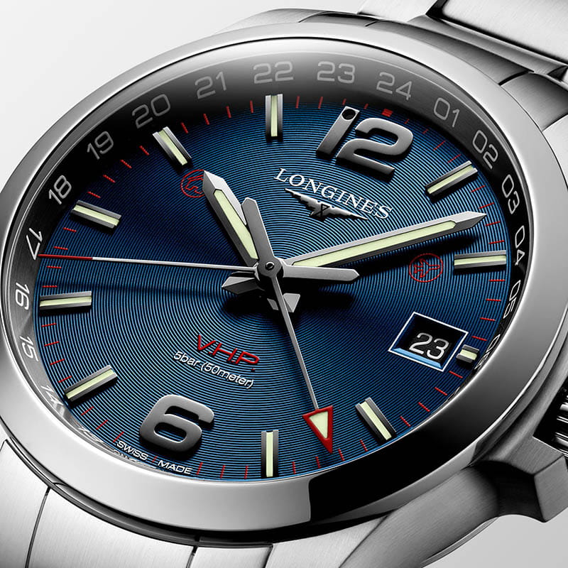Longines Longines Conquest V.H.P. L3.718.4.96.6, conquest v.h.p. швейцария мужские часы на браслете нержавеющая сталь боковой вид