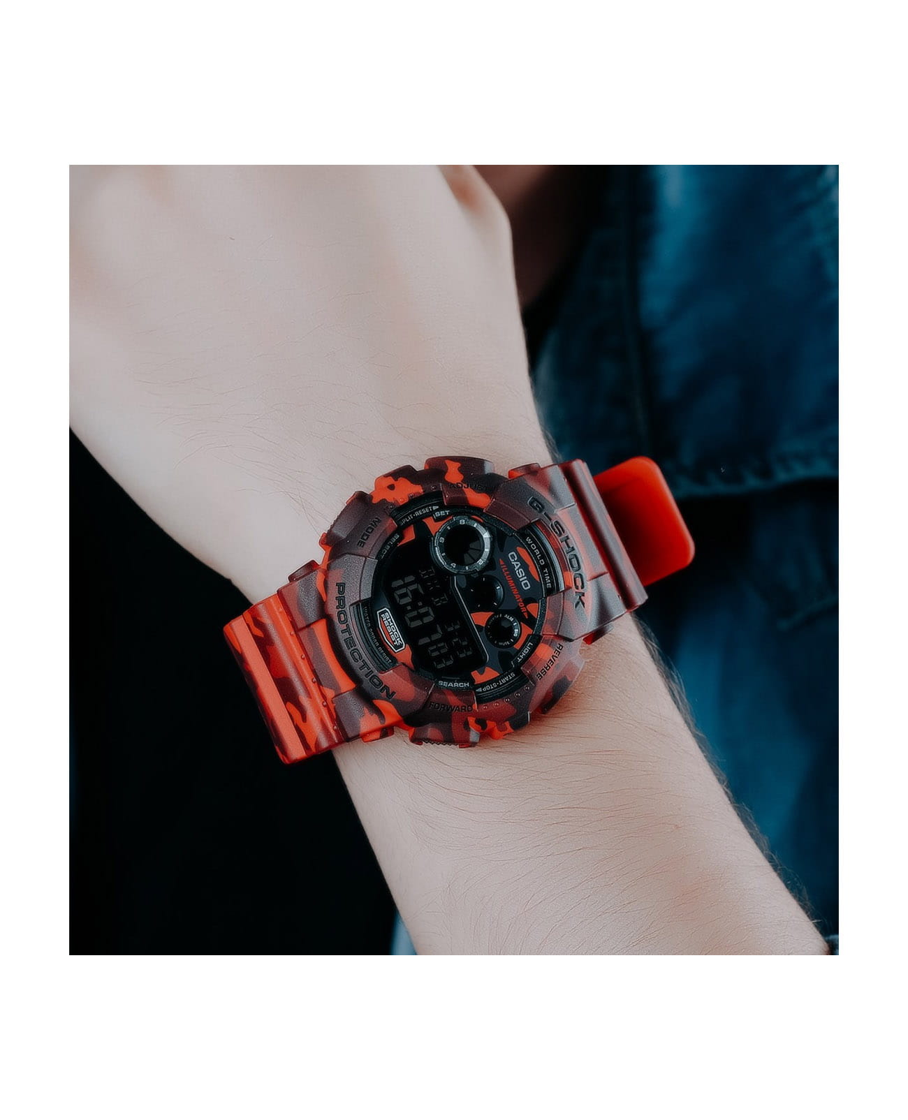 Casio Casio G-Shock GD-120CM-4DR , наручные мужские часы фото под углом