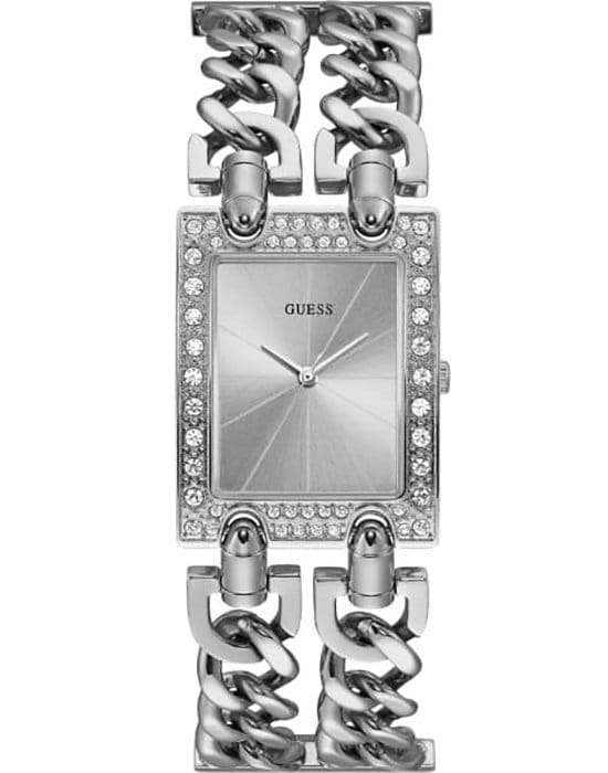 Guess GUESS W1121L1  W1121L1 кварцевые женские часы серебристый циферблат, браслет нержавеющая сталь — вид спереди