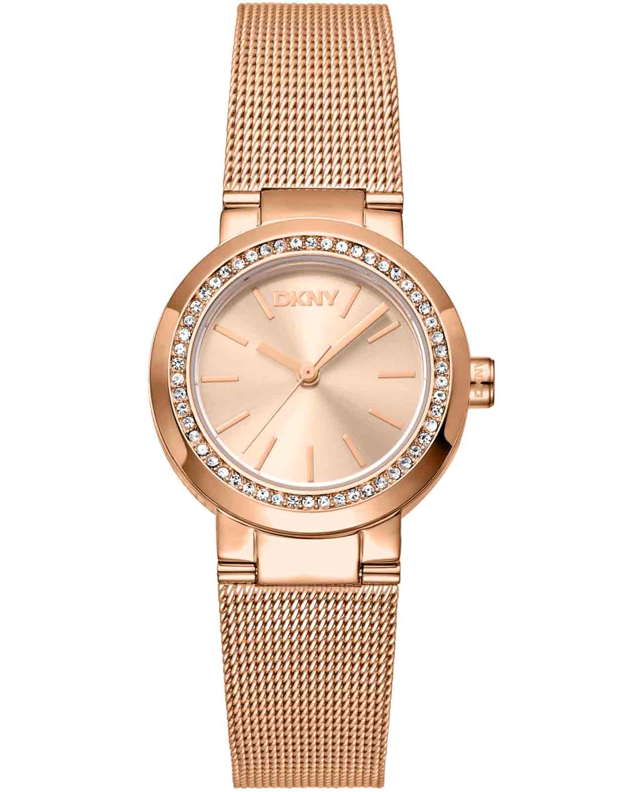 DKNY DKNY Eastside Mini DK1L024M0035  DK1L024M0035 кварцевые женские часы золотой циферблат, браслет нержавеющая сталь с ip-покрытием — вид спереди