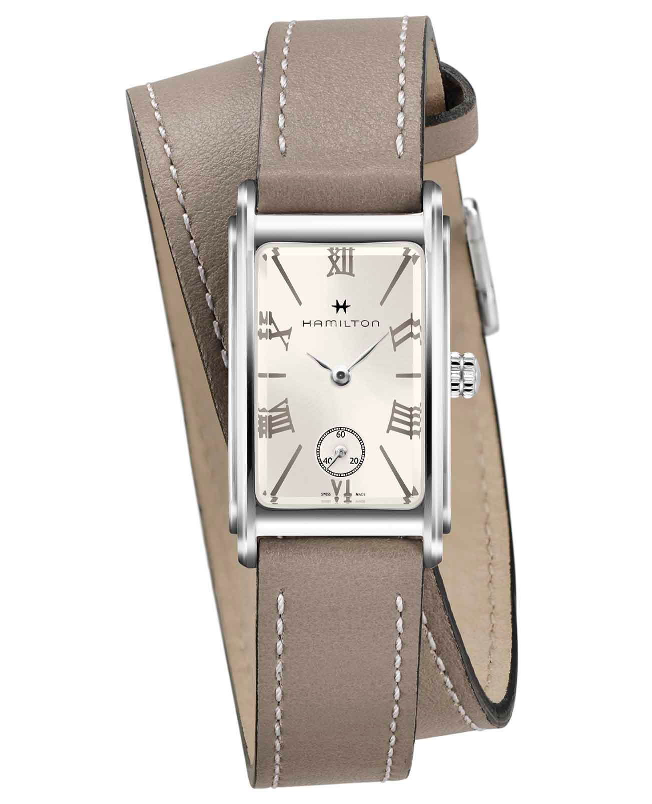 Hamilton Hamilton American Classic Ardmore Quartz H11221914  H11221914 кварцевые женские часы серебристый циферблат, браслет кожаный — вид спереди