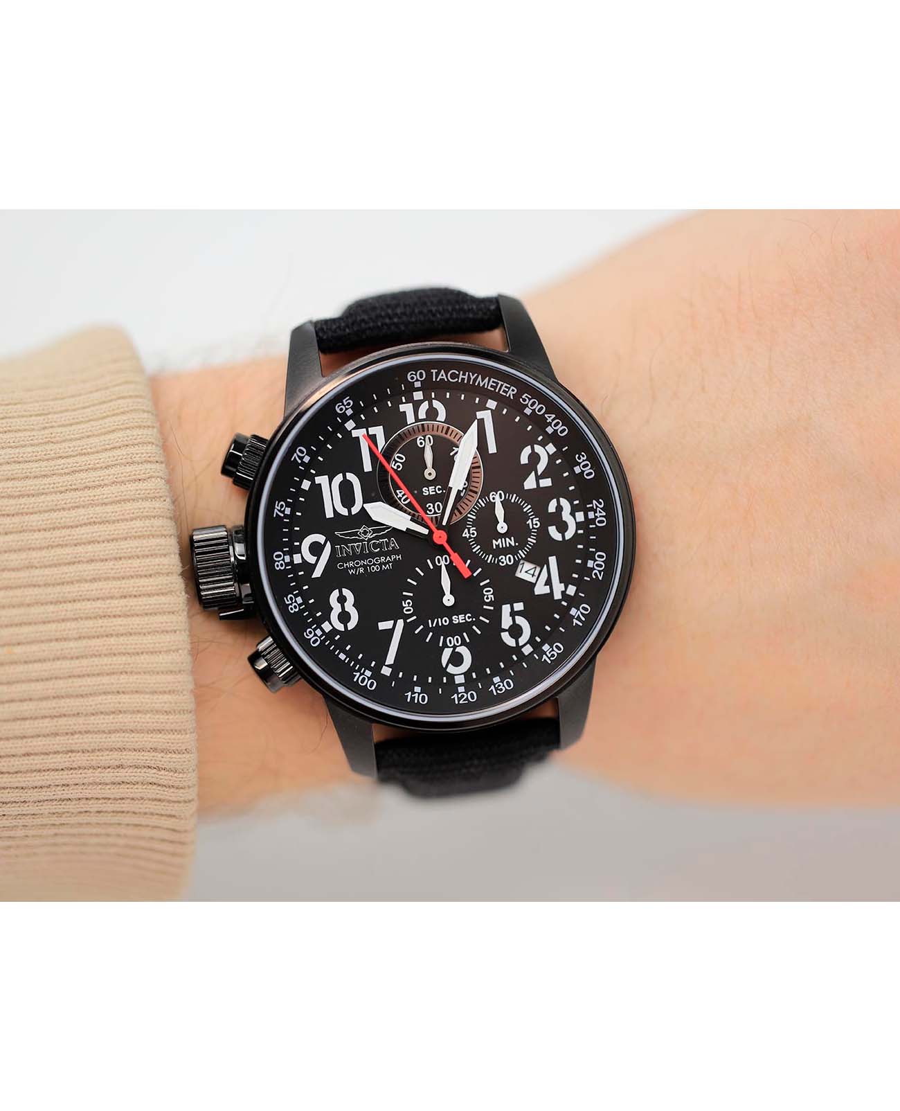 Invicta Invicta I-Force IN1517 кварцевые мужские часы часы крупный план черный циферблата