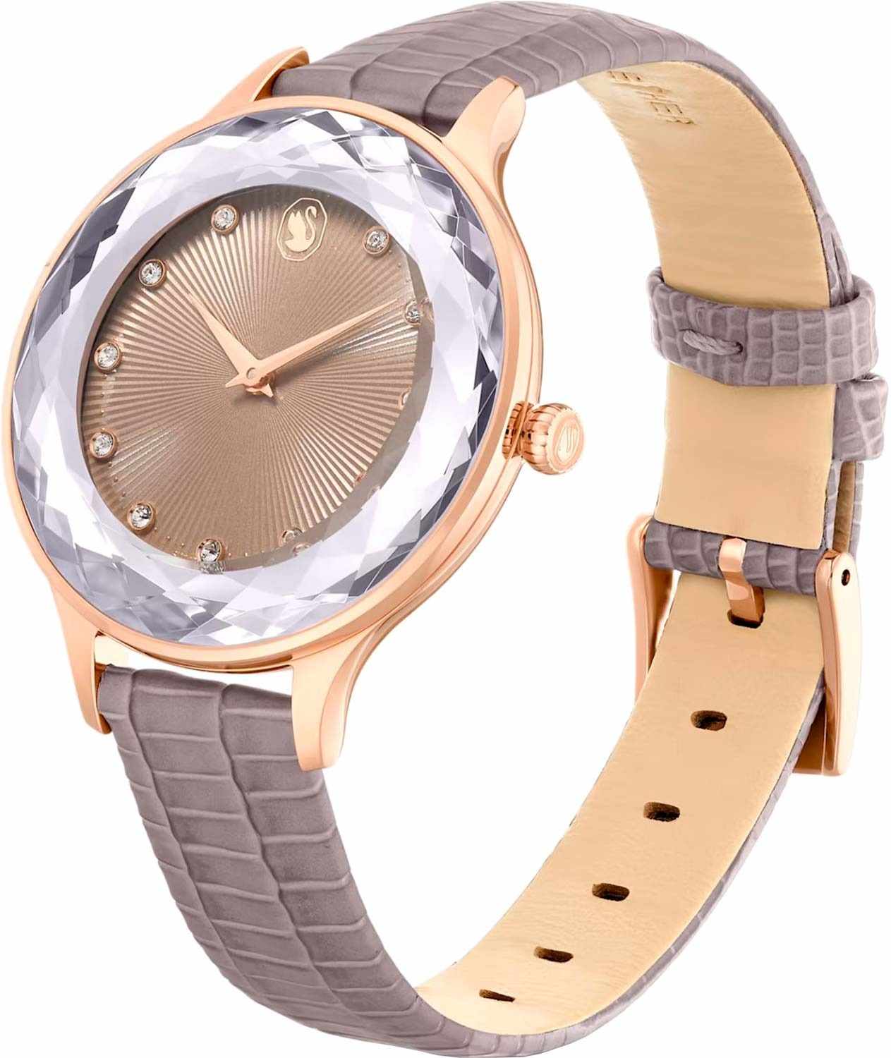 Swarovski Swarovski Octea Nova 5649999,  швейцария женские часы на браслете кожаный боковой вид