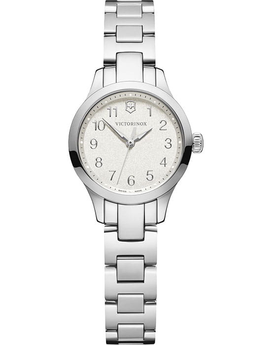 Victorinox Victorinox 241840  241840 кварцевые женские часы белый циферблат, браслет нержавеющая сталь — вид спереди