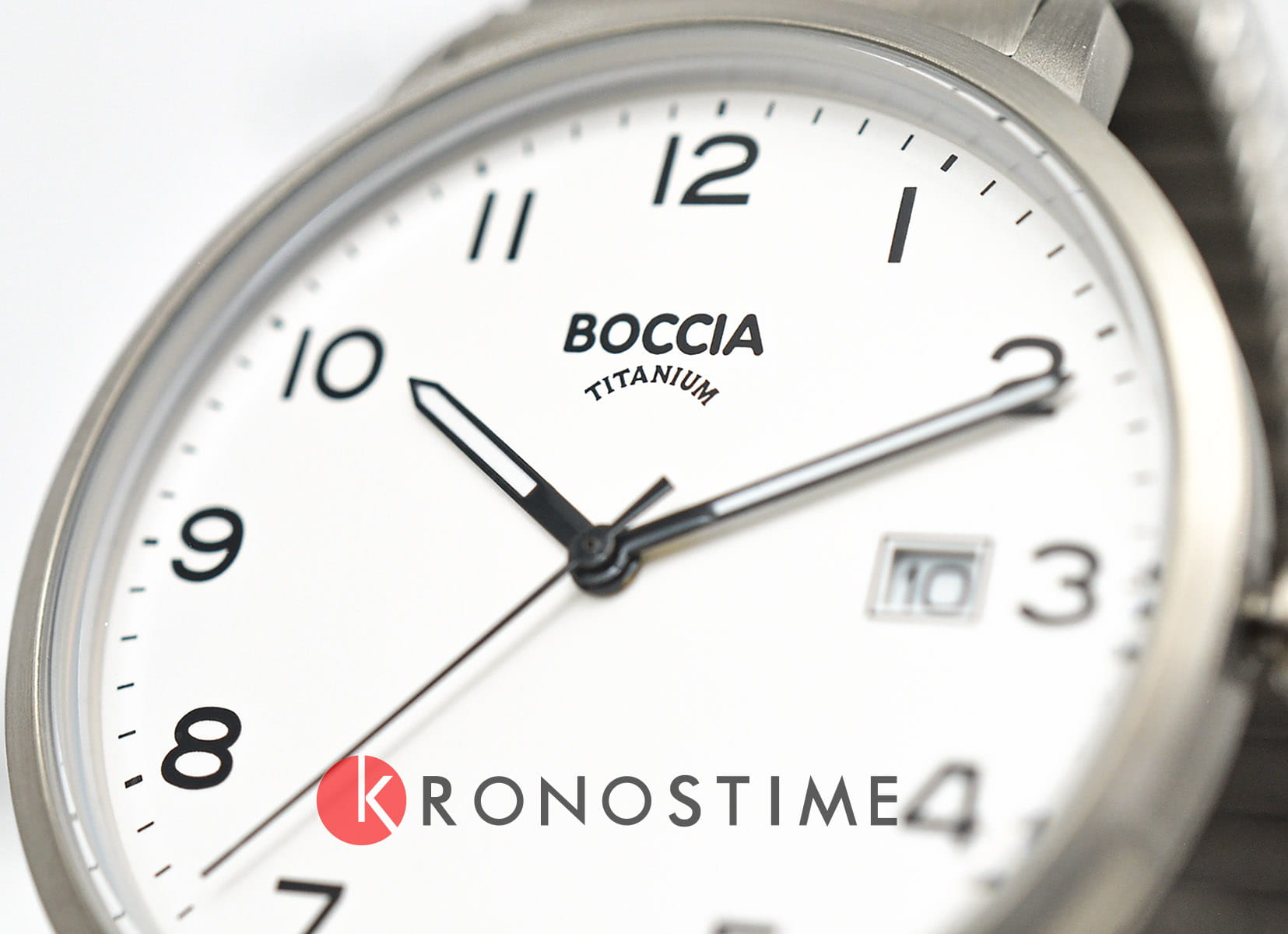 Boccia Titanium Boccia Titanium 3660-01 кварцевые мужские часы часы крупный план белый циферблата