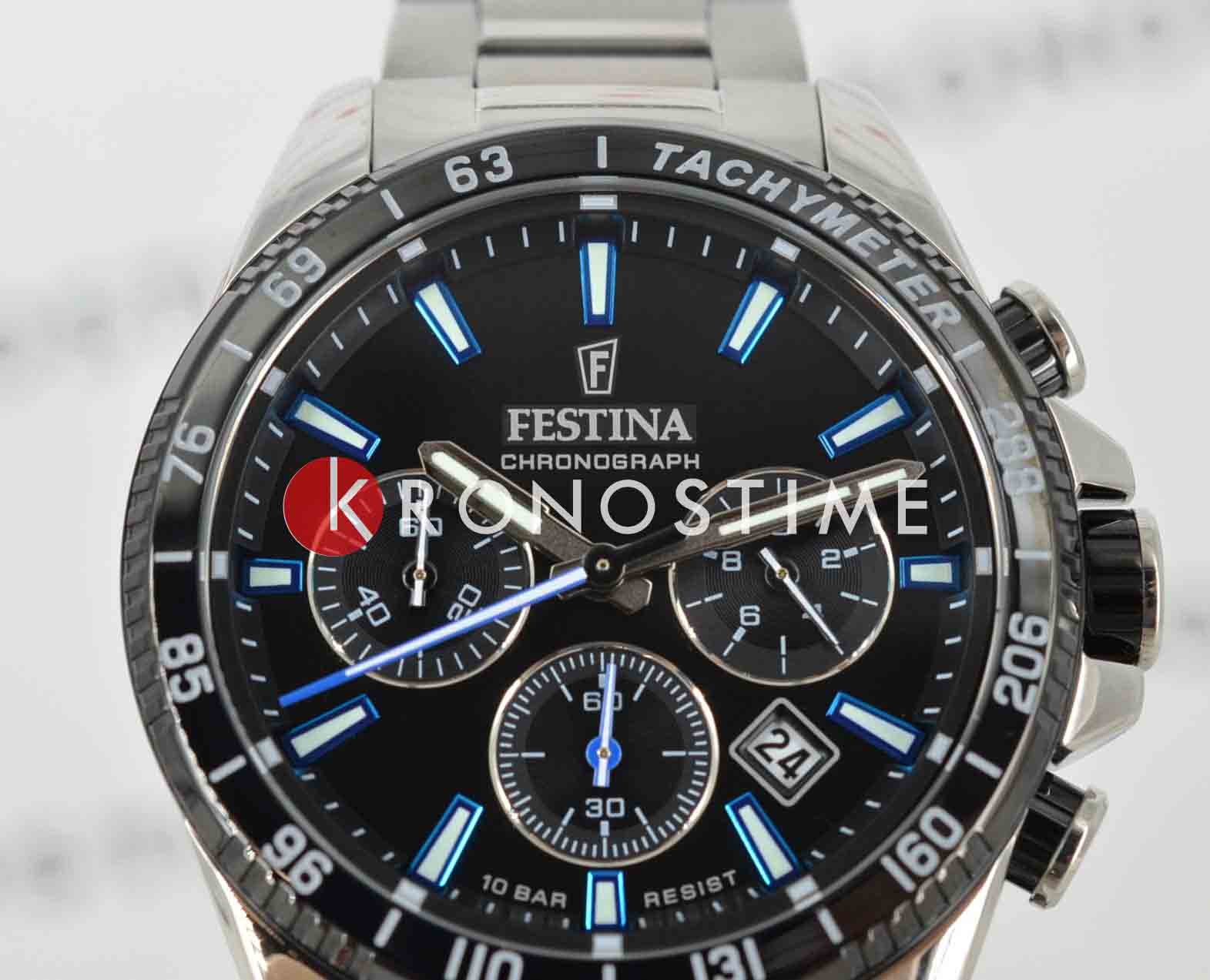 Оригинальные часы Festina Festina Timeless Chrono F20560/5 кварцевые калибр механизма  общий вид